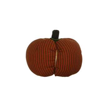 Pumpkin Spice Ticking Pumpkin 6 In x 4 In - Home Collections by Raghu