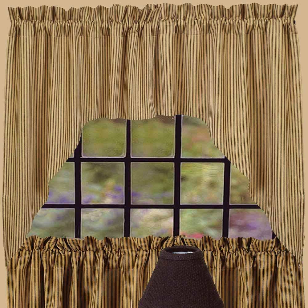 Black Nutmeg York Ticking Swag Lined - Home Collections by Raghu