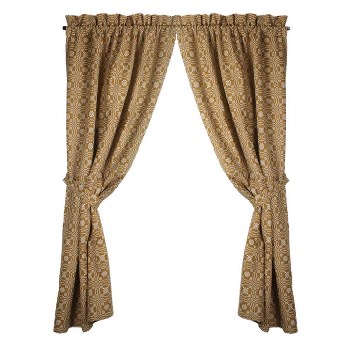 Lovers Knot  Mustard panels 63 In - Home Collections by Raghu