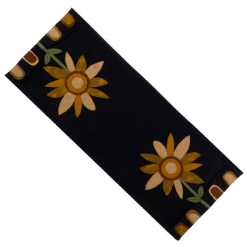 Sunflower Power Table Runner Black TRDG0037