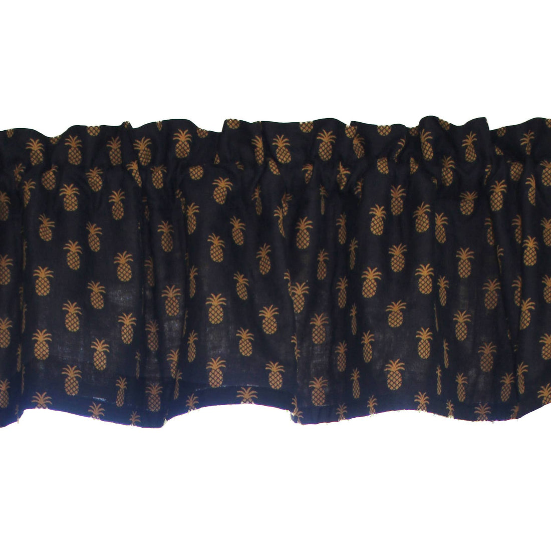 Pineapple Town Black Valance - Home Collections by Raghu