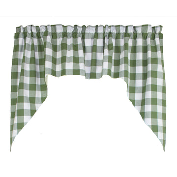 Buffalo Check Sage Sage Swag  - Home Collections by Raghu