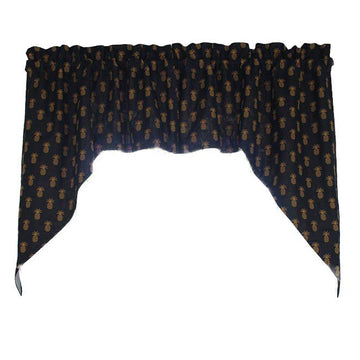 Pineapple Town Black Swag - Home Collections by Raghu