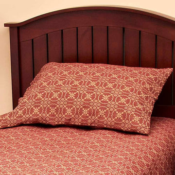 Barn Red-Tan Marshfield Jacquard Pillow Sham - Home Collections by Raghu