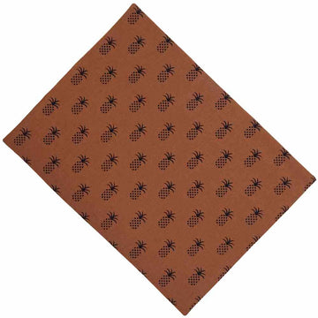 Mocha - Black Pineapple Town Placemat - Set of Six - Home Collections by Raghu