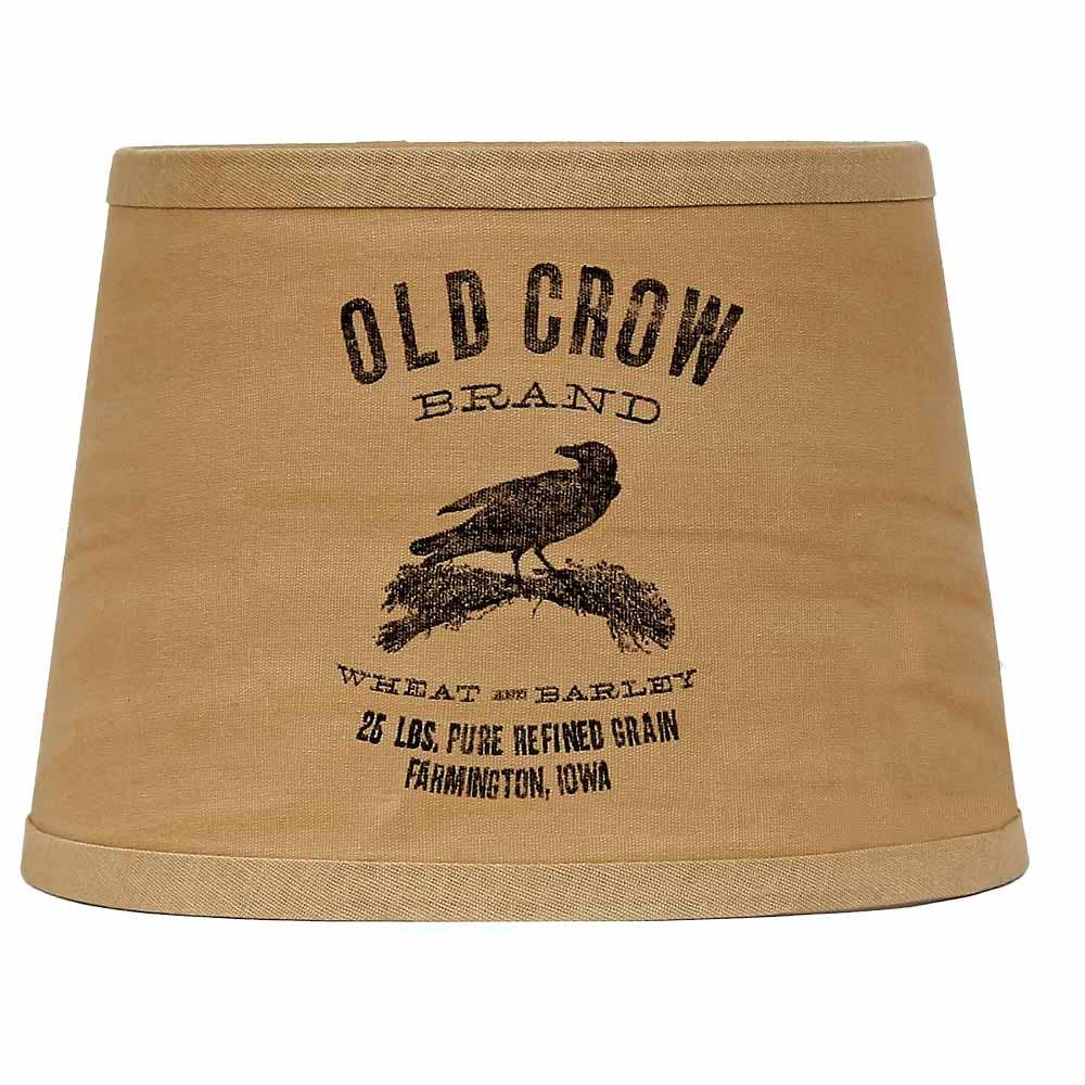 Tea Dyed Old Crow 10" Lampshade - Home Collections by Raghu