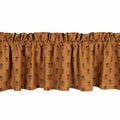 Mocha - Black Pineapple Town Valance - Lined - Home Collections by Raghu