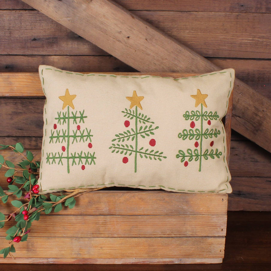 O'Christmas Tree Pillow 8 Inx12 In - Home Collections by Raghu