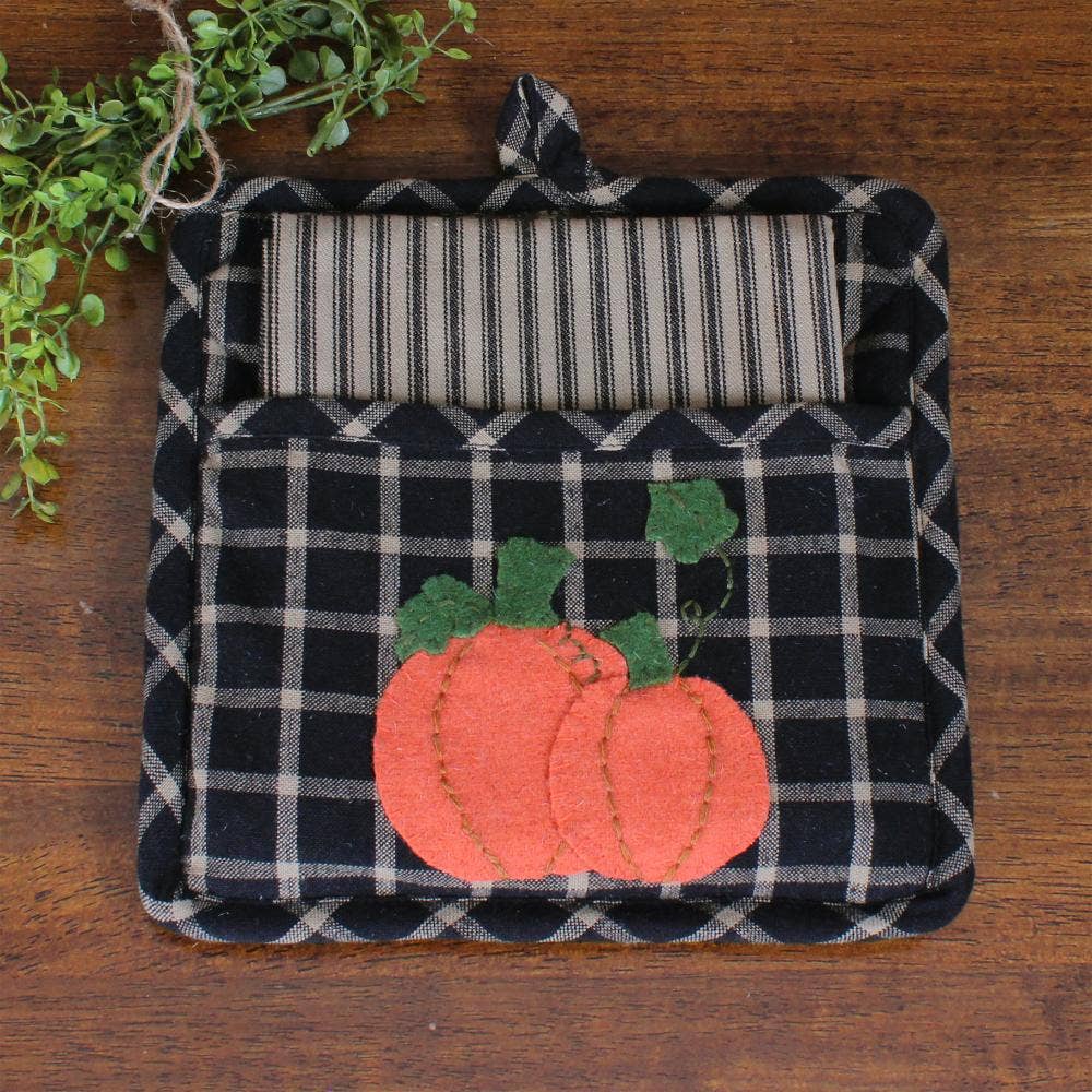 Pumpkin Patchwork Potholder Set PH820011