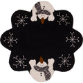 Snow Day Black Candlemat - Set of Two - Home Collections by Raghu