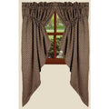 Black-Nutmeg Kingston Jacquard Gathered Swag - Lined - Home Collections by Raghu