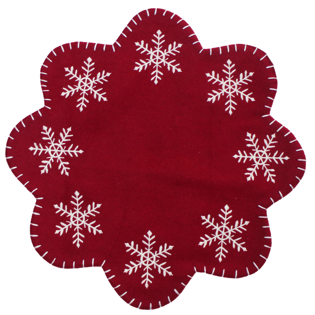 Snowflake Candle Mat- Set of Two - Home Collections by Raghu