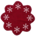 Snowflake Candle Mat- Set of Two - Home Collections by Raghu