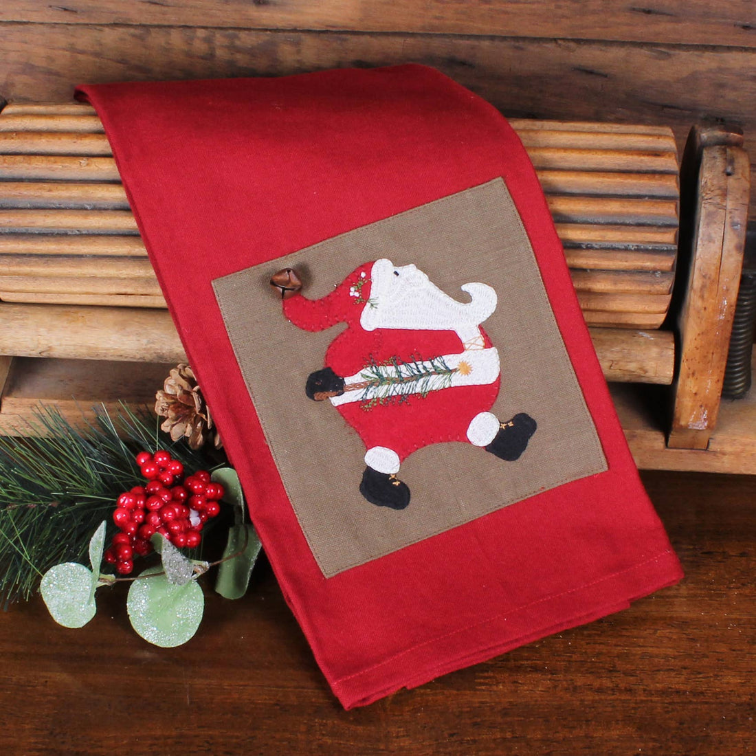 Ol' Saint Nick Towel- Set of Two - Home Collections by Raghu
