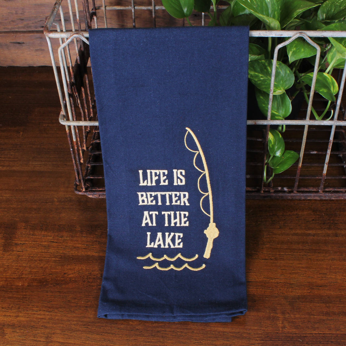 Life Better on Lake Towel- Set of Two - Home Collections by Raghu