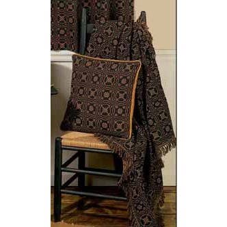 Black - Mustard Loverƒ?????s Knot Jacquard Afghan - Home Collections by Raghu