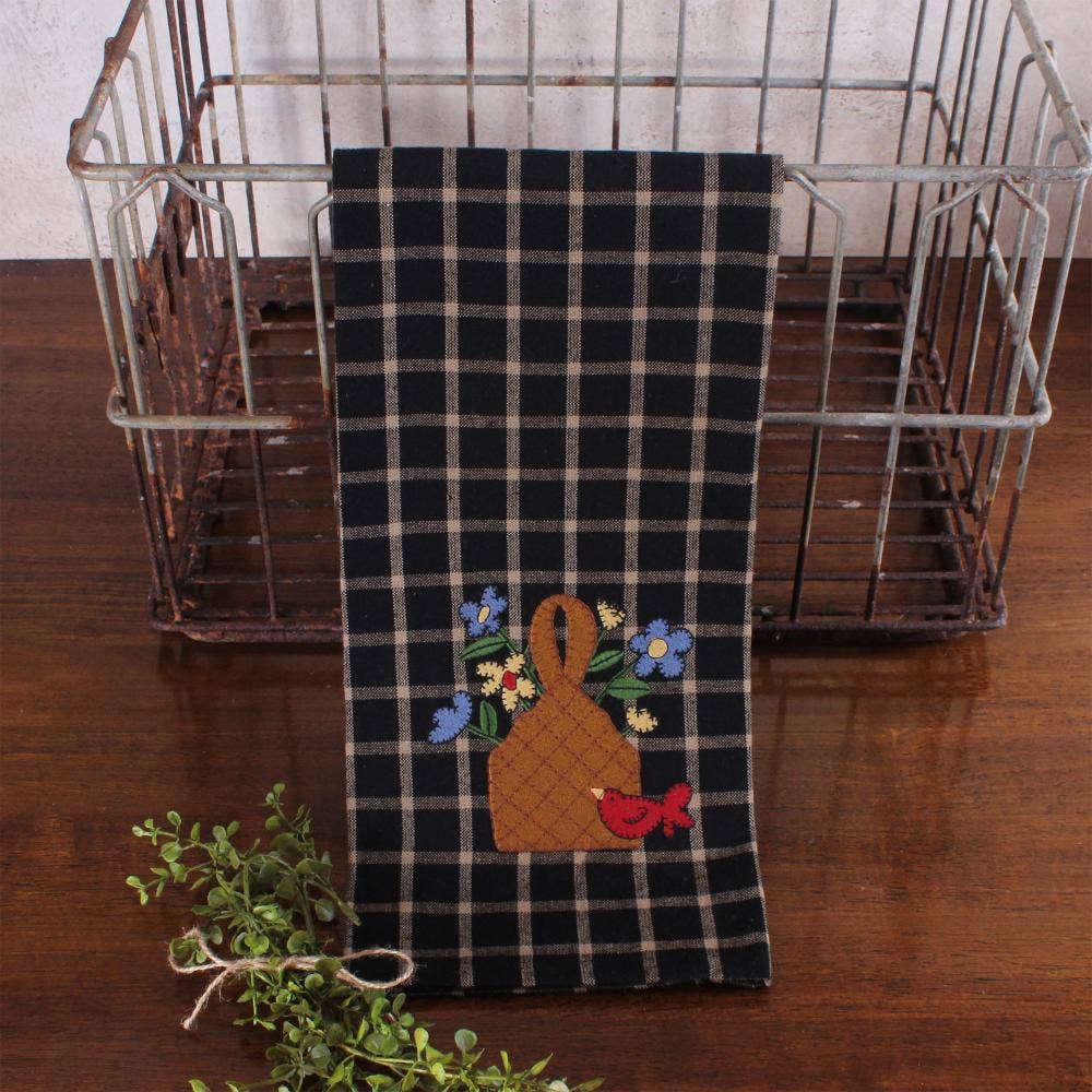 Red Bird Basket Towel  ET473201