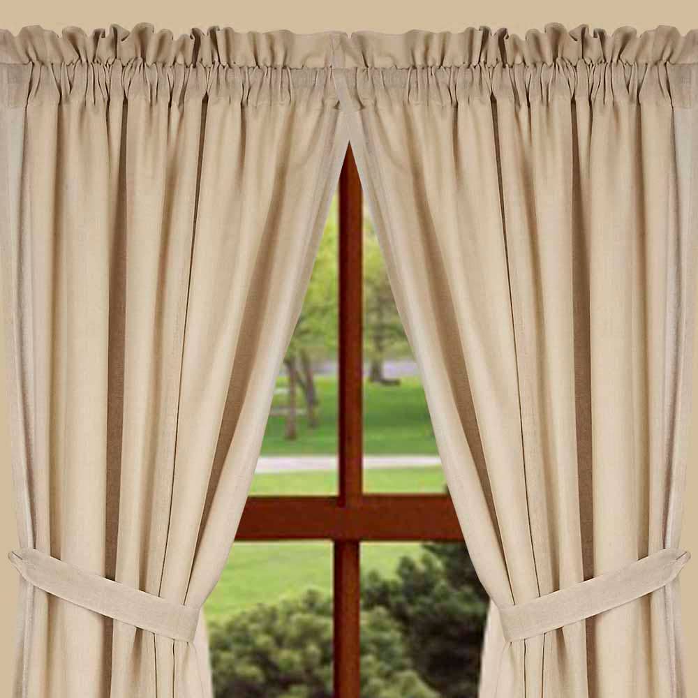 Oat Heirloom Oat Drapery 86" Panels Unlined - Home Collections by Raghu