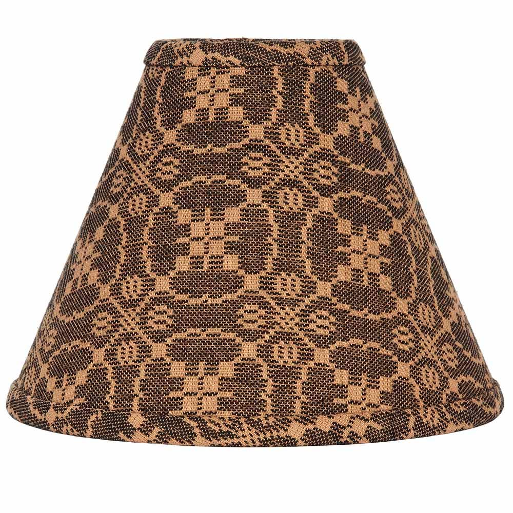 Black-Tan Marshfield Jacquard 10" Lampshade - Home Collections by Raghu