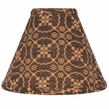 Black-Tan Marshfield Jacquard 10" Lampshade - Home Collections by Raghu