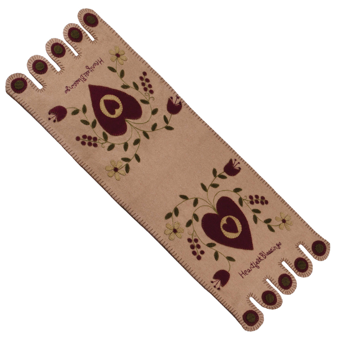 Nutmeg Heartfelt Blessings Table Runner - Home Collections by Raghu