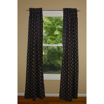 Pineapple Town Black Drapery Panels - Home Collections by Raghu