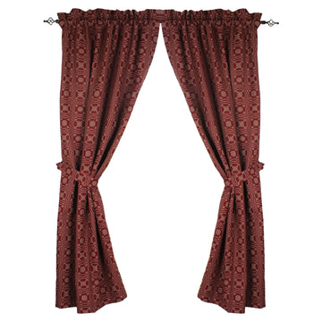 Lover's Knot  Barn Red 63 Inpanels- Lined - Home Collections by Raghu