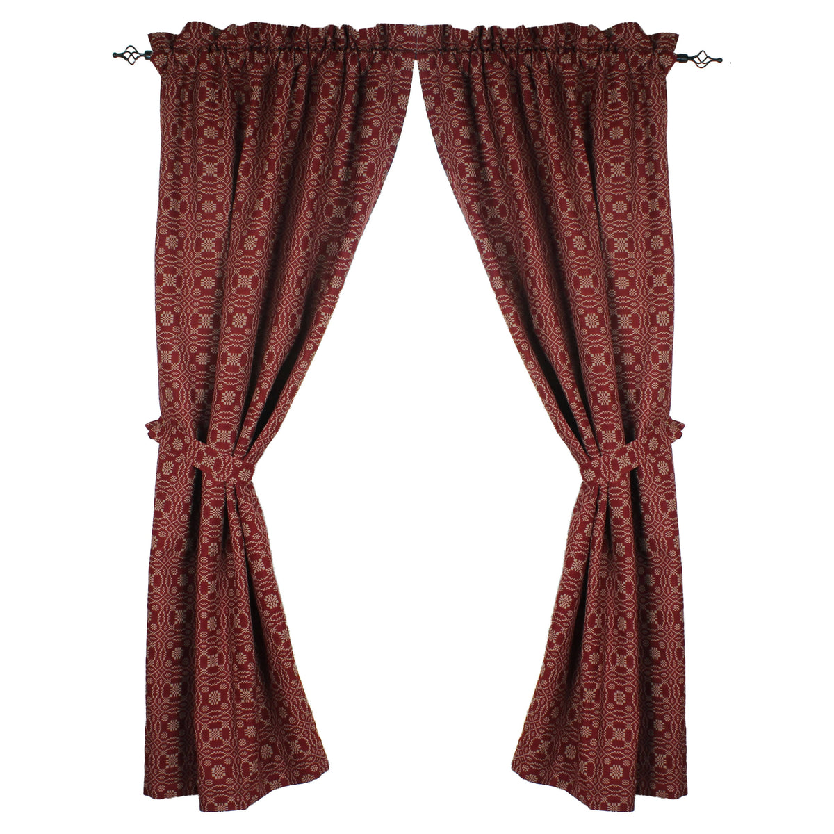 Lover's Knot  Barn Red 63 Inpanels- Lined - Home Collections by Raghu