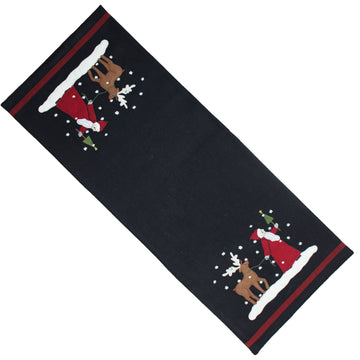 Christmas Friends Black Table Runner  - Home Collections by Raghu