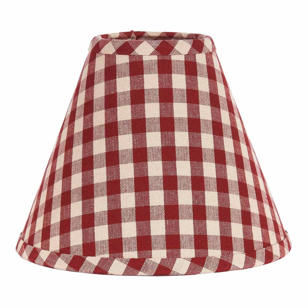 Barn Red Nutmeg Heritage House Check Barn Red 14" Lampshade - Home Collections by Raghu