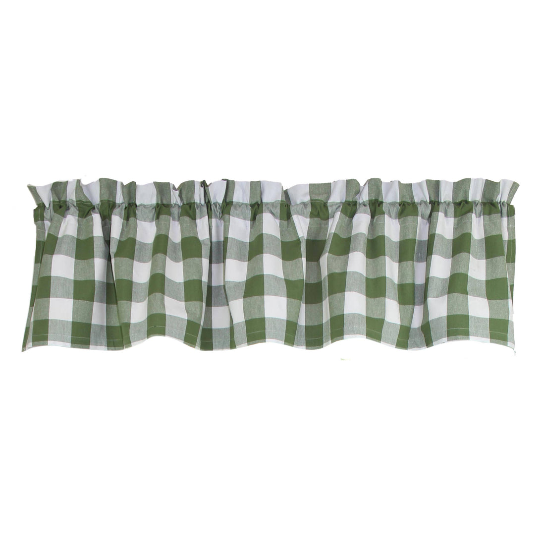 Buffalo Check Sage Sage Valance  - Home Collections by Raghu