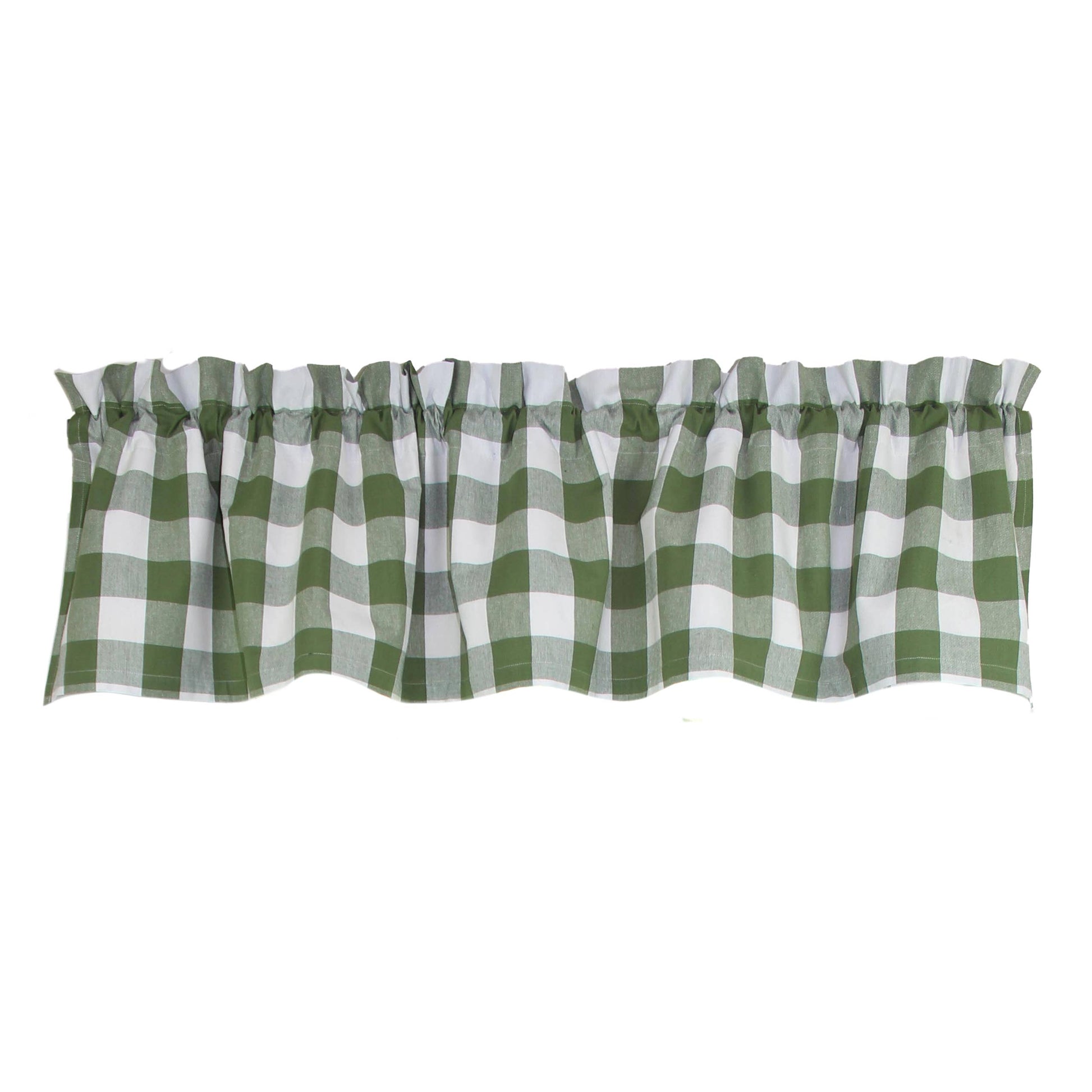 Buffalo Check Sage Sage Valance  - Home Collections by Raghu