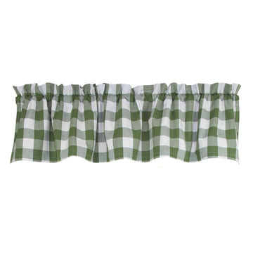 Buffalo Check Sage Sage Valance  - Home Collections by Raghu