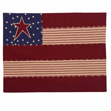 Nutmeg Indigo Barn Red Stars And Stripes Placemat Set Of Six - Home Collections by Raghu