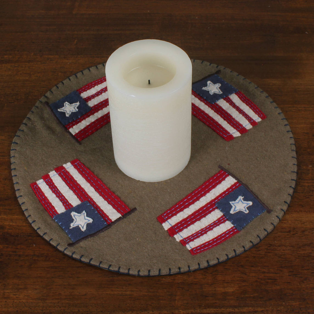 Flag Day Candle Mat- Set of Two - Home Collections by Raghu