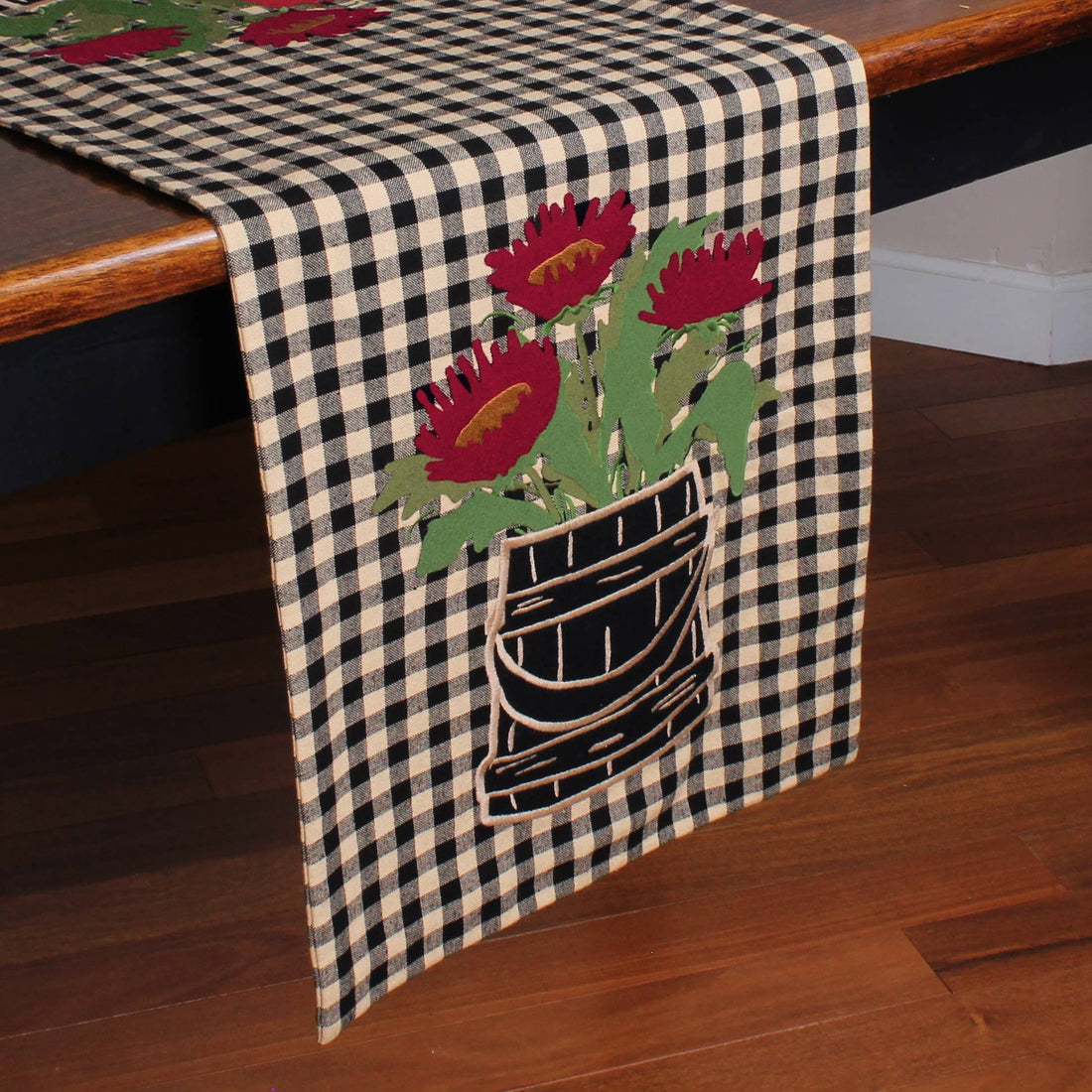 Flowers in Firkin Table Runner - Home Collections by Raghu
