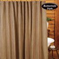 Black Nutmeg York Ticking Shower Curtain - Home Collections by Raghu