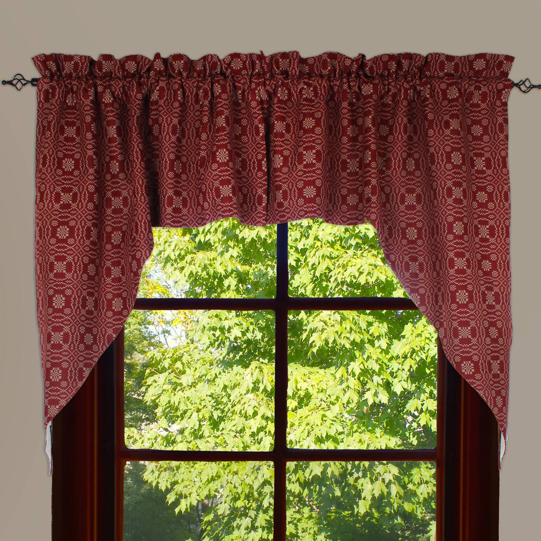 Lover's Knot  Barn Red Swag - Home Collections by Raghu