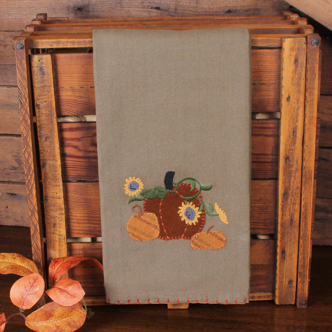 Sunflowers & Pumpkins Towel- Set of Two - Home Collections by Raghu