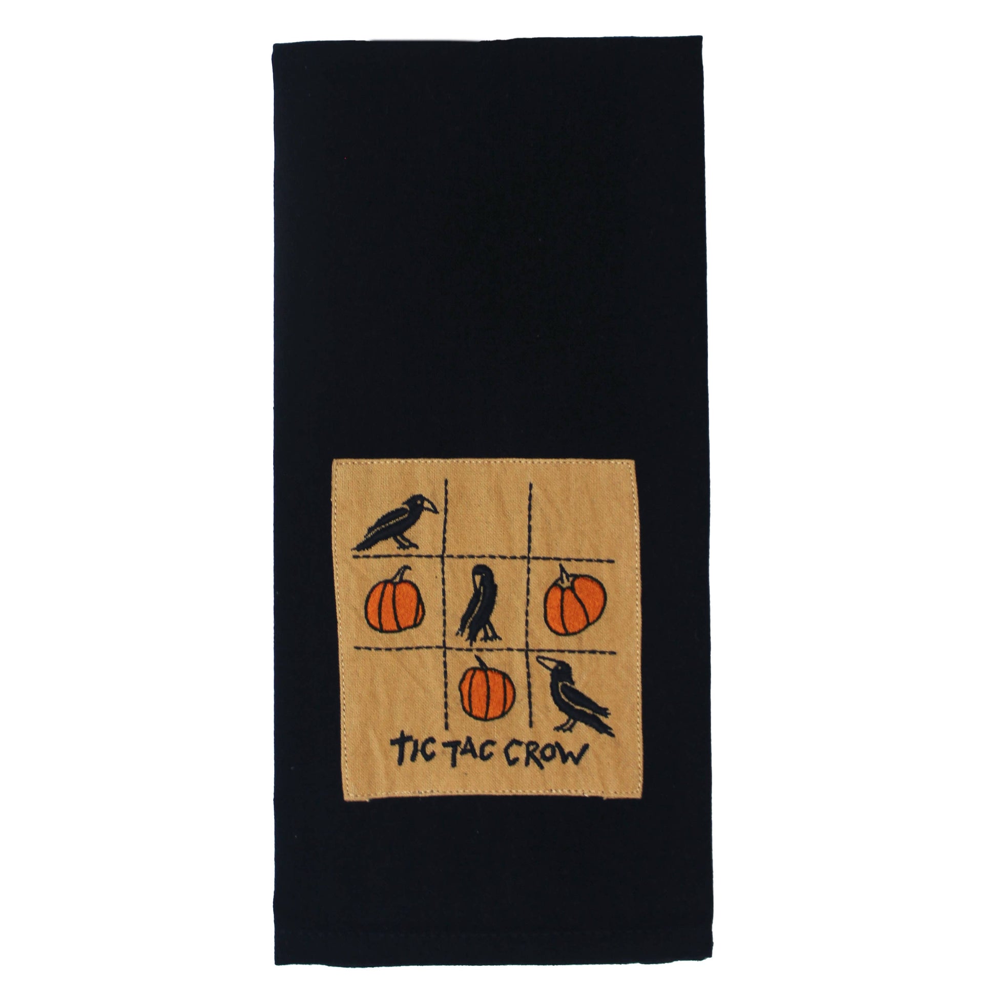 Tic Tac Crow Towel- Set of Two - Home Collections by Raghu