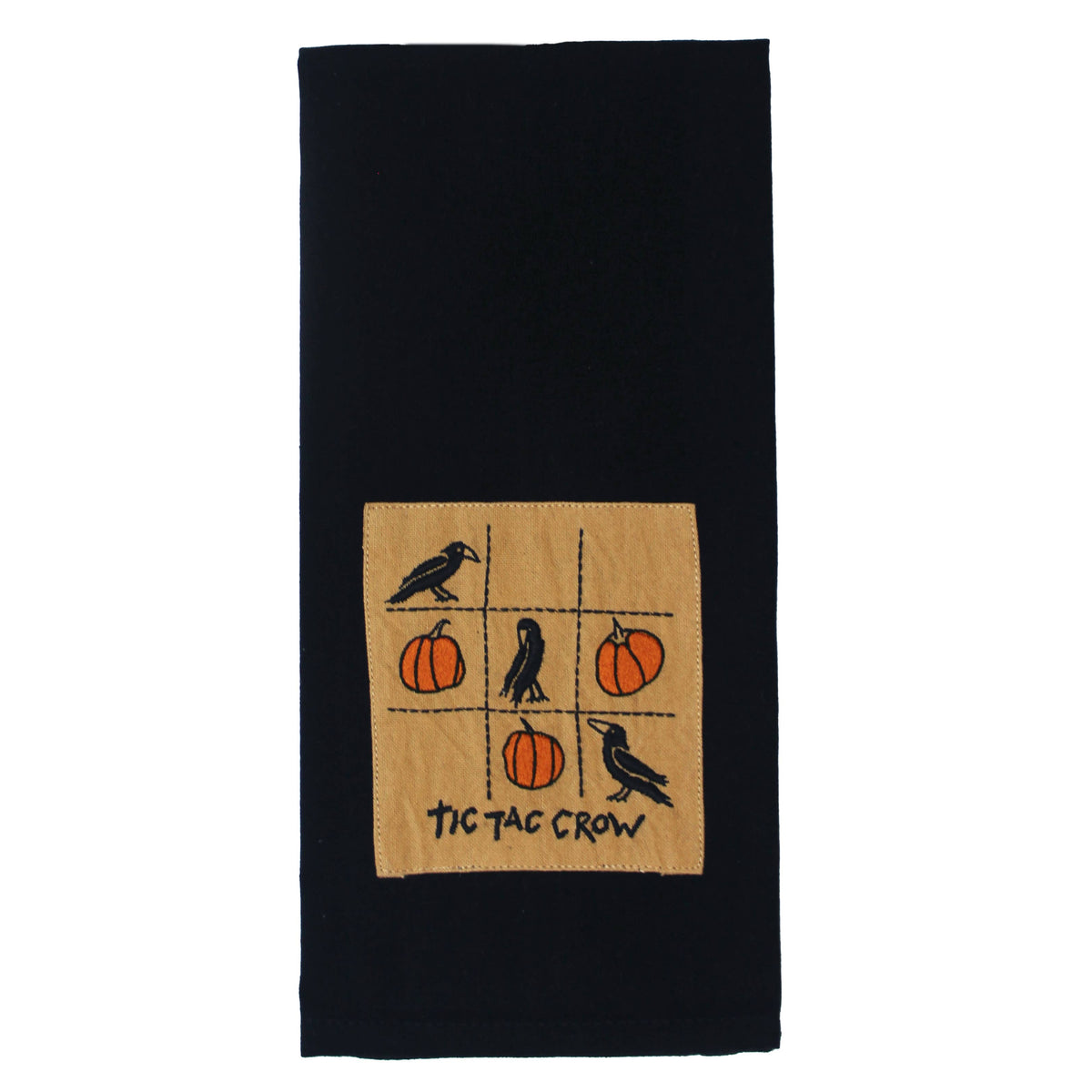 Tic Tac Crow Towel- Set of Two - Home Collections by Raghu