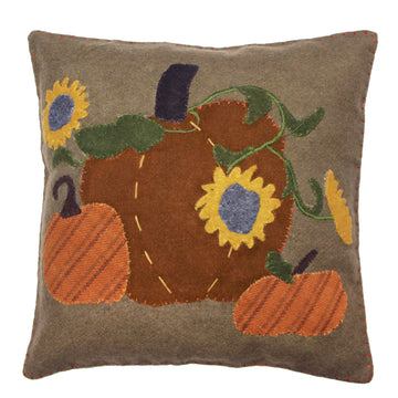 Sunflowers & Pumpkins Pillow 14 In - Home Collections by Raghu