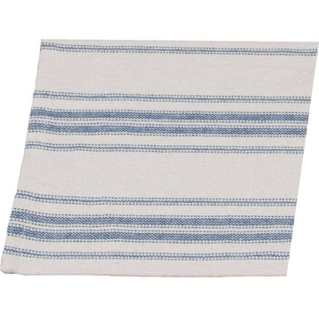 Colonial Blue-Cream Grain Sack Stripe Napkin - Set of Six - Home Collections by Raghu