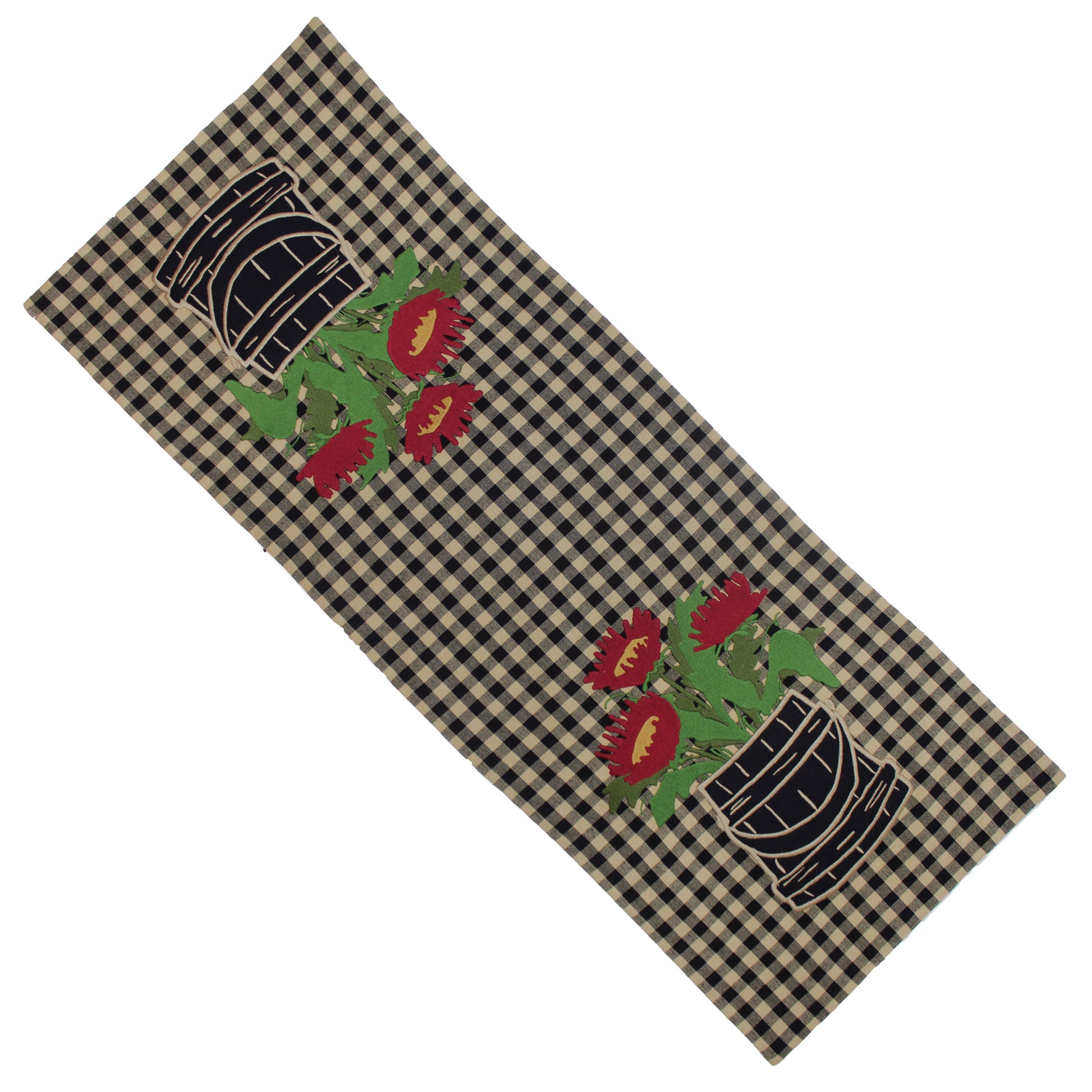 Flowers in Firkin Table Runner - Home Collections by Raghu