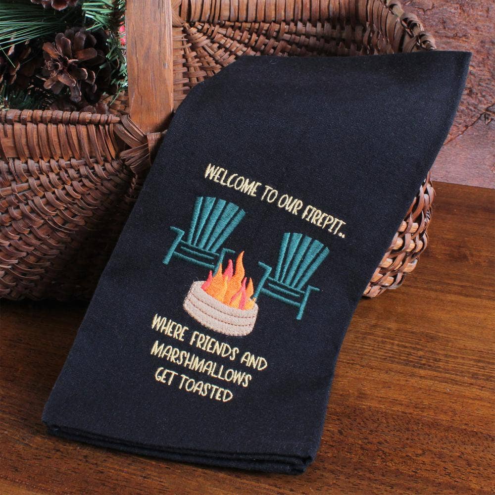 Welcome to our firepit towel  Set of 2 ET140109